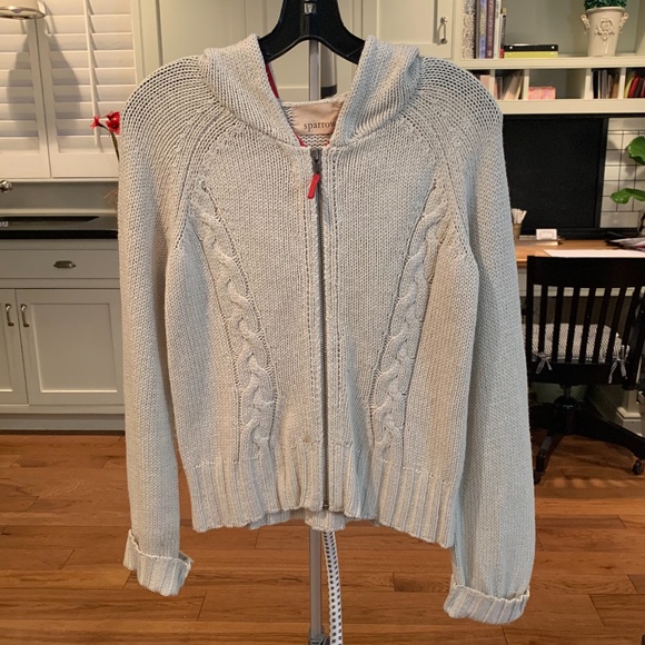 Anthropologie Sparrow Knitted Cardigan Hoodie with Zipper - Picture 1 of 6